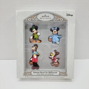 Hallmark Keepsake Disney Famous Faces For Halloween Ornaments 4 piece set